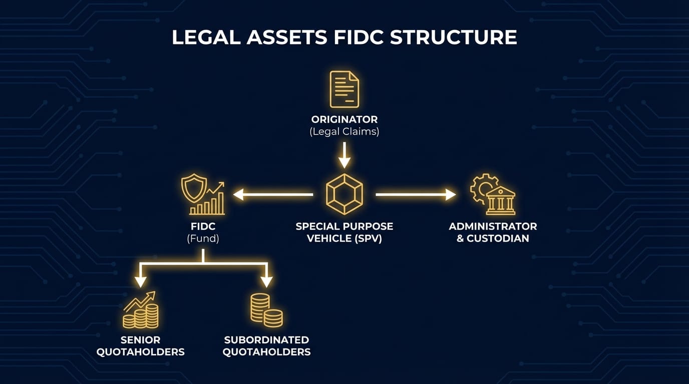 Fluxograma da estrutura de um FIDC de Ativos Jurídicos