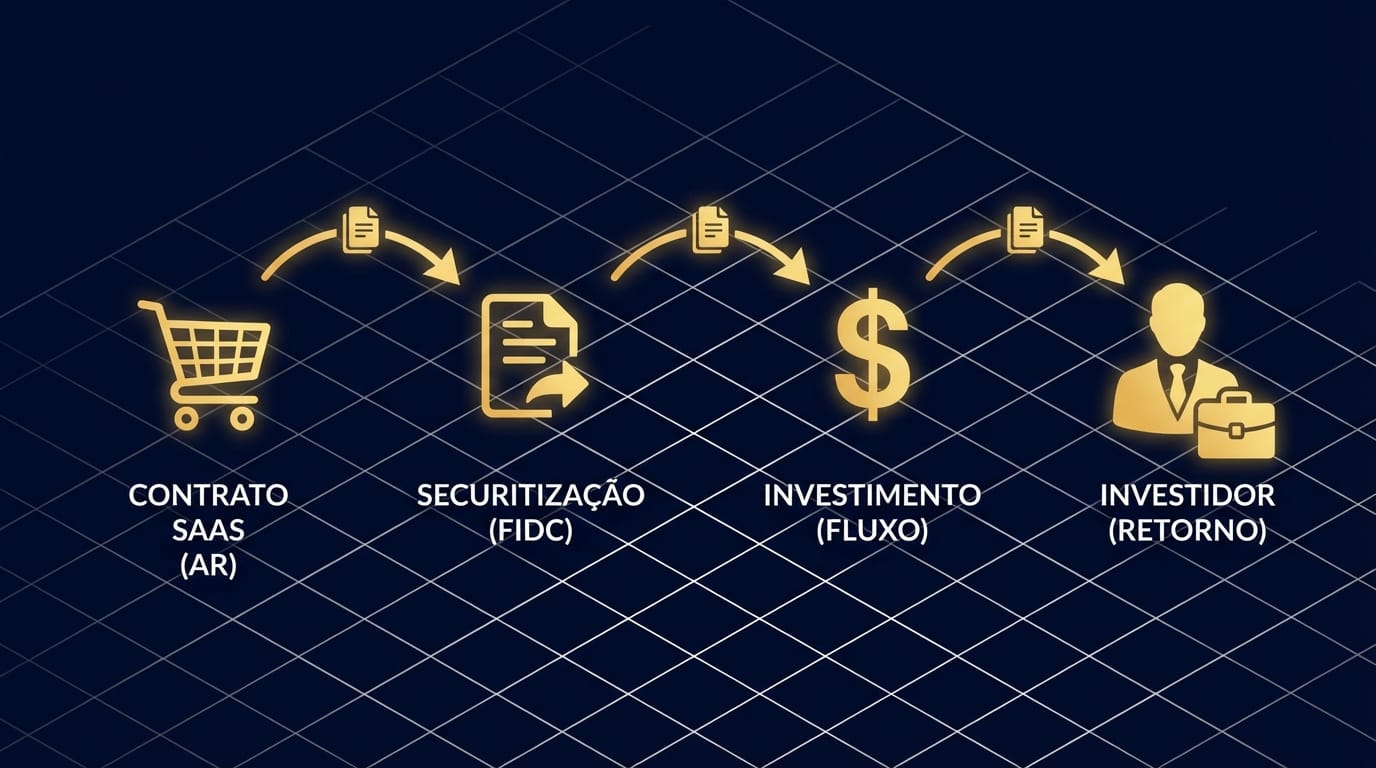 Diagrama de Fluxo de Dados da Estrutura de um FIDC para SaaS de AR
