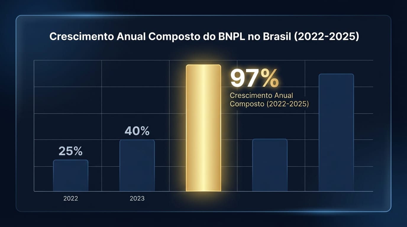 Crescimento Anual Composto do BNPL no Brasil